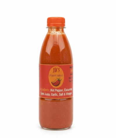 JD's Gourmet Pepper Sauce - Cucumber & Lime Infused (Glass Bottle)