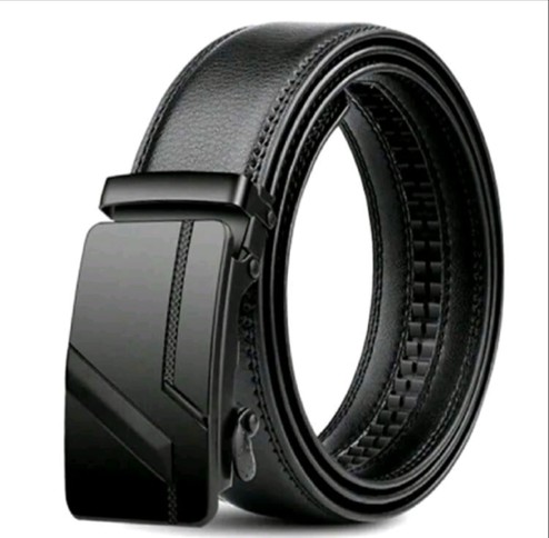 Genuine Leather Automatic Men's Belt (Black 48")
