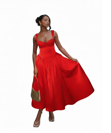 The Perfect Red Flare Dress
