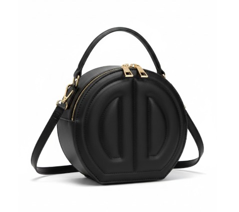 Black Circular Handbag