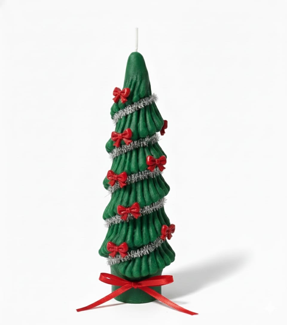 Long Christmas tree fragrance candle