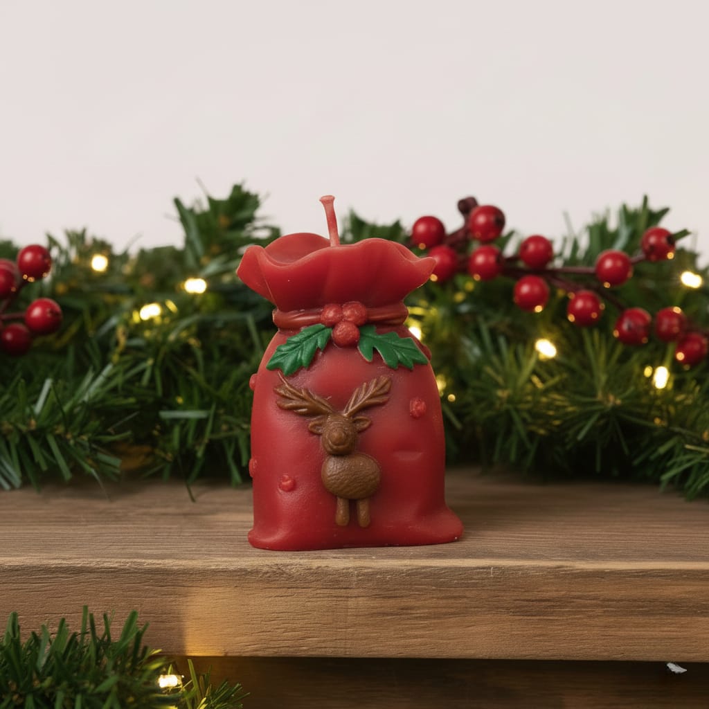 Christmas candle Santa bag