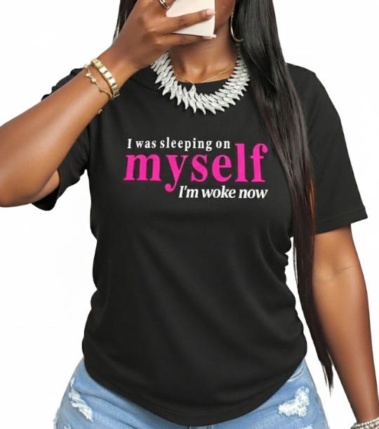 "Woke Now" Self-Love Empowerment Tee | Size L