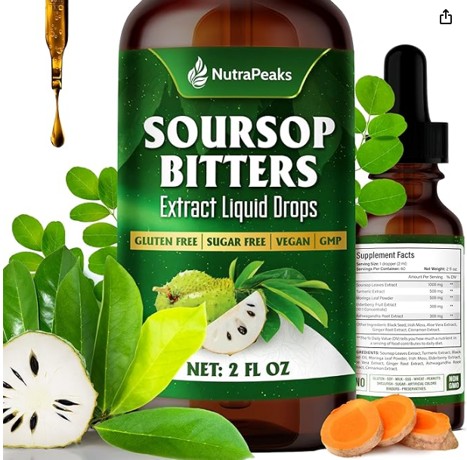 Nutra Peak Soursop Bitters Liquid Drops