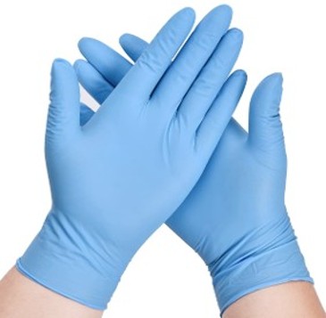 Best Nitrile Glove Lightly Powered- 100 Gloves Size Large