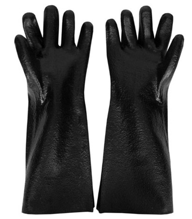 Black Rubber Gloves 18"