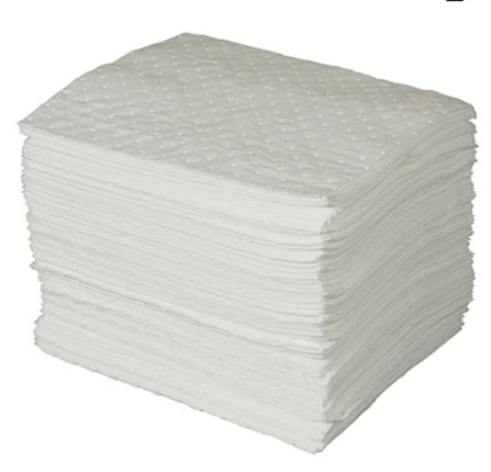 Brady Spc Basic Oil-Only Heavy Weight Absorbent Pad, White, 15" L X 17" W (100 Sheets Per Box) -...