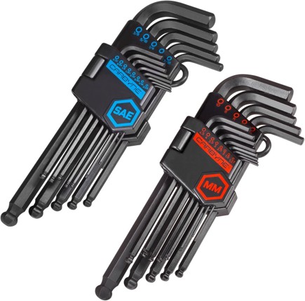 Carbyne 26 Piece Long Arm Ball End Hex Key Wrench Set, Inch/Metric, S2 Steel....