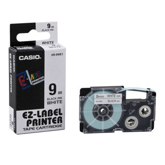 Casio 9Mm X 8M Tape Cartridge Black On White, Ez Label Printer