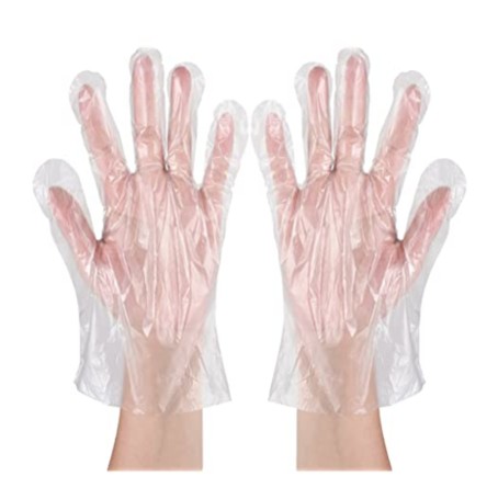 Clear Disposable Polyethylene Gloves, Universal Size, Vangard (Box Of 500)