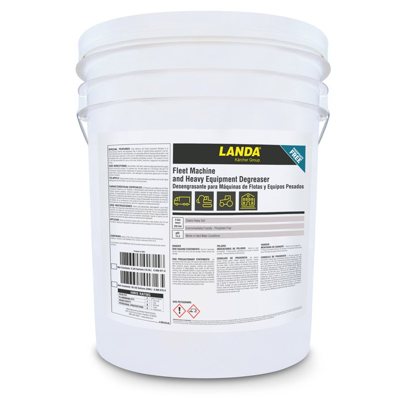 Fleet Machine & Heavy Equipment Degreaser For Landa Pressure Washer - 5 Gallon Per Pail