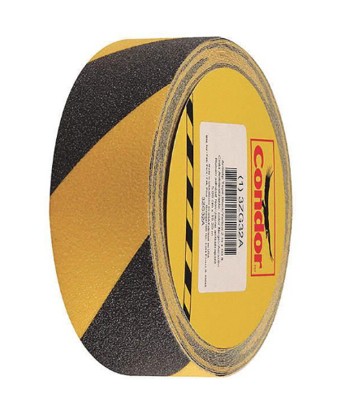 Condor Striped Black/ Yellow Anti Slip Tape 2" X 60 Ft. 60 Grit Aluminum Oxide, Acrylic Adhesive