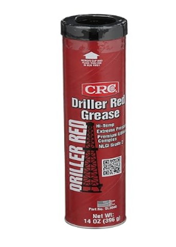 Crc Extreme Pressure Grease: Driller Red Grease, 14 Oz, Cartridge, Nlgi 2, Lithium Complex Thick...
