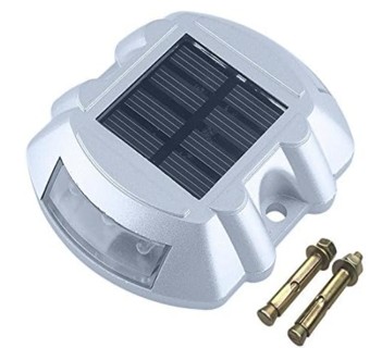 Cst Lighting Aluminum Solar 6-Led Outdoor Road Driveway Dock Path Ground Light Lamp-Yel