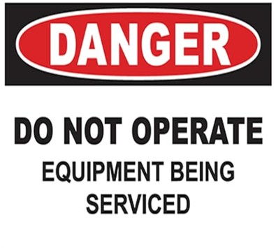 Danger Do Not Operate Pvc Sign..16" X 12"