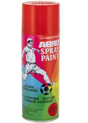 Abro Fire Red Spray Paint 400Ml