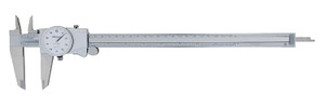 Mitutoyo 505-746 Dial Caliper, 0.1" Per Rev, 0-12" Range, 0.002" Accuracy, White Face