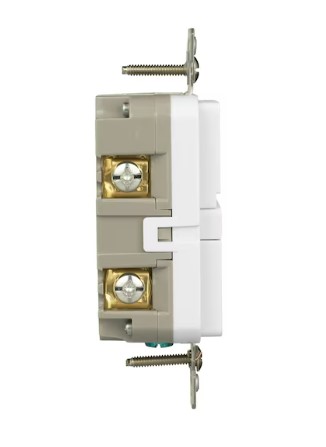 Eaton 20-Amp 125-volt GFCI Residential Decorator Outlet, White