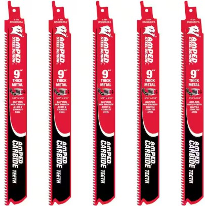 9 in. 8 TPI Steel Demon Carbide Teeth Reciprocating Saw Blades for Thick Metal