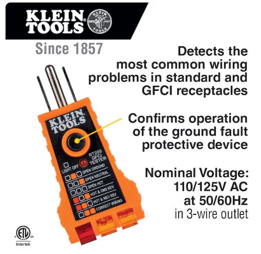 Klein Tools NCVT with GFCI Tester Kit Voltage Tester 1000-Volt