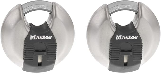 MASTER LOCKHeavy Duty Outdoor Shrouded Padlock with Key, 2-3/4 in. Wide, 3 Pack