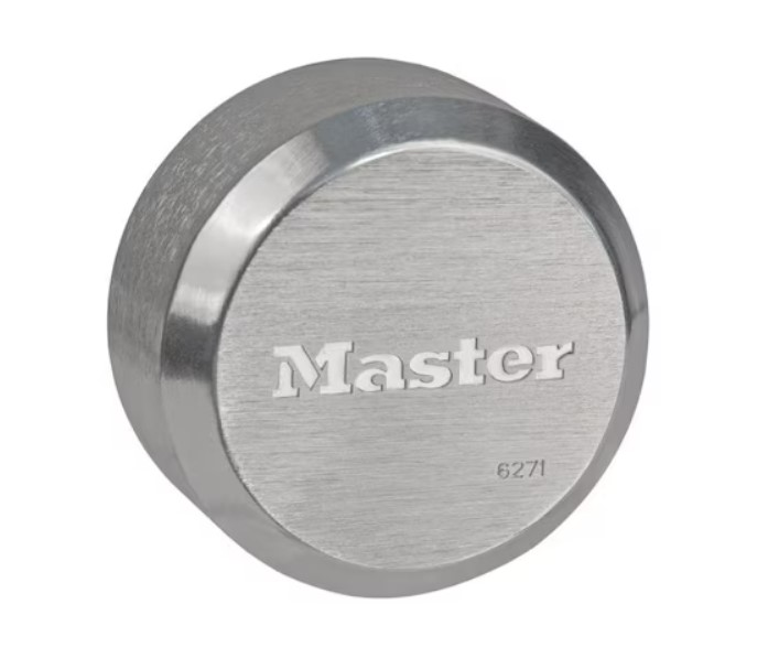 Master Lock Heavy Duty Shrouded Outdoor Keyed Padlock, 2-7/8-in Wide x Keyed Different