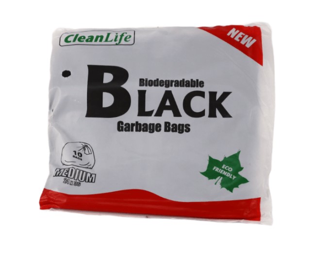 Clean Life Garbage Bags 25 Pcs Per Roll (Black) (M)