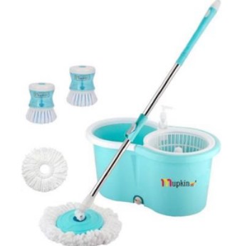 White And Blue Mop Buckets