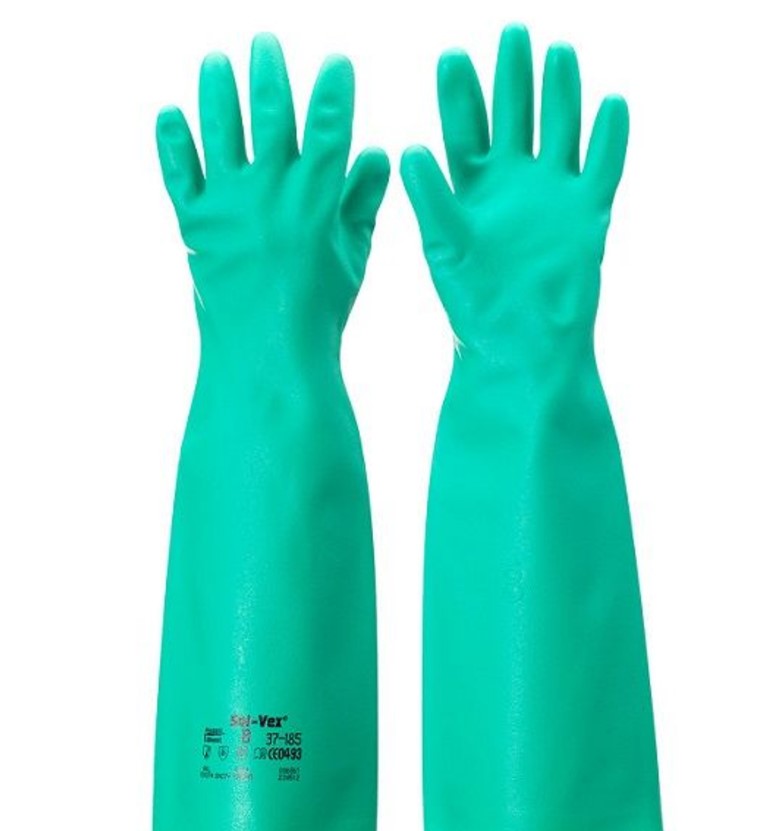 Ansell Alphatec Solvex Elbow Length Chemical Glove Model 37-185