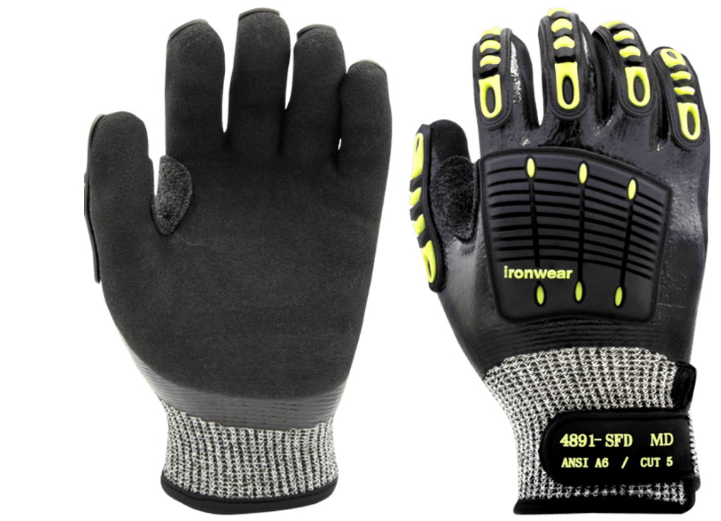 4891-Sfd Tpr Padded Ironwear Impact Gloves