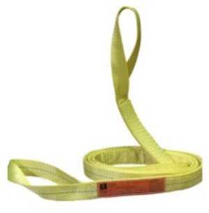 1" X 6' 2 Ply Eye & Eye Polyester Sling D With Etiflex  3D Molded Industrial Sling Tag Laser Eng...
