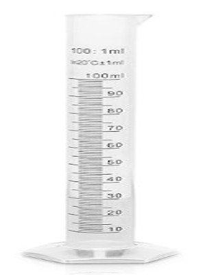 100Ml Science Measuring Test Tube Flask, 2-Sided Marking - Black And Raised Graduation Lines, Po...