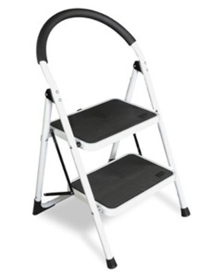 2 Step Ladder, Folding Lightweight Step Stool With Wide Anti-Slip Pedal For Home, Office, Kitchen