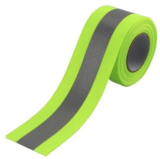 2" Green And Grey Fire Retardant Reflective Strip Per Meter