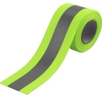 2" Green And Grey Fr Reflective Strip Per Meter
