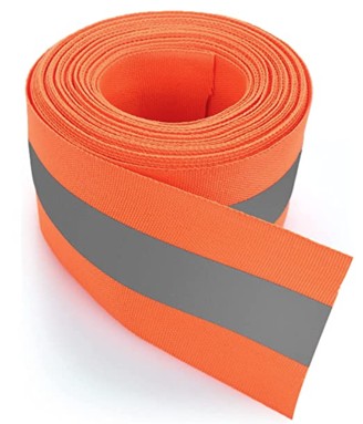 2" Orange And Grey Reflective Strip Per Meter