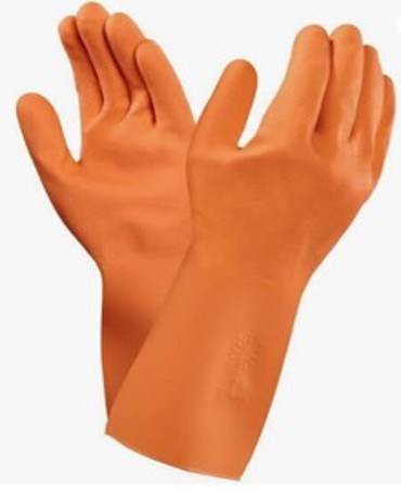 22" Orange And Black Rubber Glove