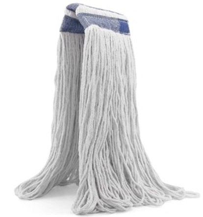 24 Oz Loop End 100% Cotton Mop Head, 1" Band