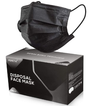 3 Ply Black Surgical Mask Pk Of 50