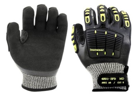 4891-Sfd Tpr Padded Ironwear Impact Gloves Large