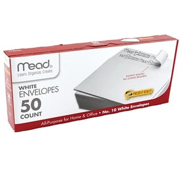 Mead White Envelopes