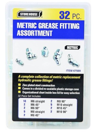 32Pc Metric Grease Fittin