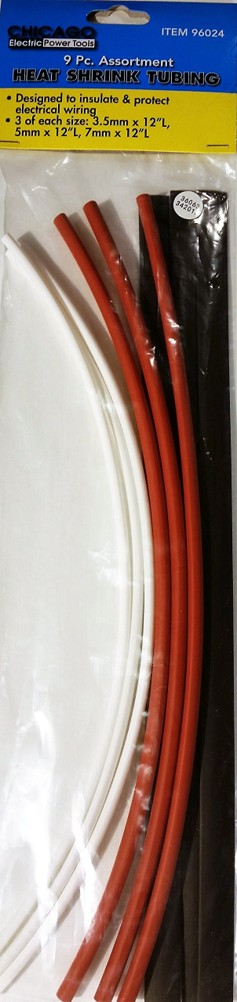9Pc Heat Shrink Tubing As