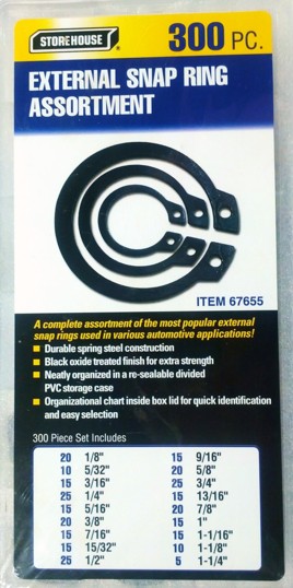 External Snap Ring Assort