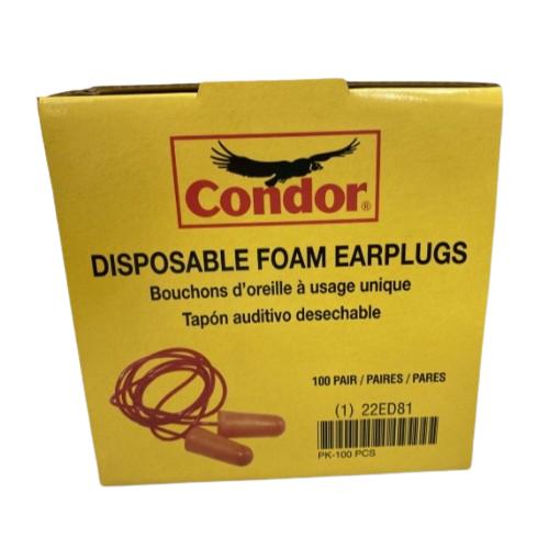 Condor Earplugs – 100-Pack Noise Reduction Plugs