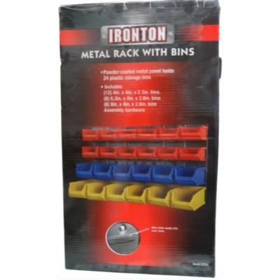 Ironton Metal rack with bins