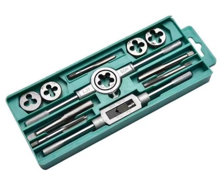 12 pcs Metric Tap and Die Set Hand Rethreading Kit