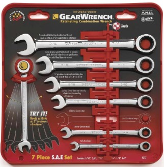 Gearwrench 7 Piece SAE Matching Combination Wrench Set