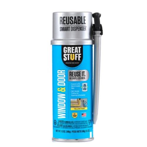 Reusable GREAT STUFF Yellow Foam Sealant for Windows & Doors