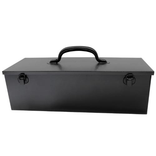 Heavy-Duty Grey Metal Tool Box with Handle